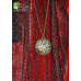 Медальон с фрагментом крыла бабочки Идэя под стеклом -  "Эльфийское Кружево"