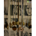 Медальон с фрагментом крыла бабочки Калиго Атрей под кабошоном - "Око Совы"