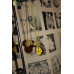 Медальон с фрагментом  крыла бабочки Золотая Птицекрылка под стеклом - " Золотая Жила" 